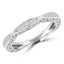 1/2 CTW Round Diamond Vintage Twisted 3/4 Way Semi-Eternity Anniversary Wedding Band Ring in 14K White Gold (MD220347)
