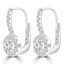 1 3/5 CTW Round Diamond Halo Drop/Dangle Earrings in 18K White Gold (MD220349)