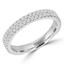 2/3 CTW Round Diamond Two-row 3/4 Way Semi-Eternity Anniversary Wedding Band Ring in 14K White Gold (MD220399)