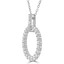 3/4 CTW Round Diamond Circle Pendant Necklace in 14K White Gold (MD220402)