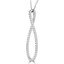 1/2 CTW Round Diamond Fancy Pendant Necklace in 14K White Gold (MD220407)
