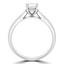 1/2 CT Round Diamond Cathedral Solitaire Engagement Ring in 14K White Gold (MD220418)