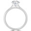1/2 CT Round Diamond Cathedral Solitaire Engagement Ring in 14K White Gold (MD220422)