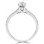 3/5 CTW Round Diamond Trellis Solitaire with Accents Engagement Ring in 14K White Gold (MD220445)