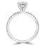 1 1/3 CTW Princess Diamond Solitaire with Accents Engagement Ring in 14K White Gold (MD220454)