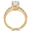 1 1/2 CTW Princess Diamond Solitaire with Accents Engagement Ring in 14K Yellow Gold (MD220457)