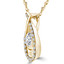 1/2 CTW Round Diamond Bezel Set Fancy Pendant Necklace in 14K Yellow Gold (MD220464)