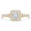 7/8 CTW Princess Diamond Princess Halo Engagement Ring in 14K Yellow Gold (MD220225)