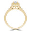 7/8 CTW Princess Diamond Princess Halo Engagement Ring in 14K Yellow Gold (MD220225)