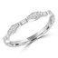 1/4 CTW Baguette Diamond Vintage Semi-Eternity Anniversary Wedding Band Ring in 14K White Gold (MDR220207)