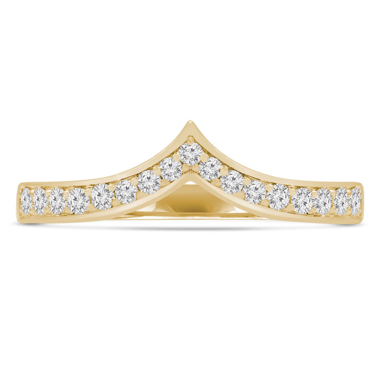 1/4 CTW Round Diamond Tiara Semi-Eternity Anniversary Wedding Band Ring in 14K Yellow Gold (MDR220211)