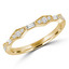 1/5 CTW Baguette Diamond Vintage Semi-Eternity Anniversary Wedding Band Ring in 14K Yellow Gold (MDR220212)