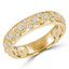 2/5 CTW Round Diamond Vintage 3/4 Way Semi-Eternity Anniversary Wedding Band Ring in 14K Yellow Gold (MDR220217)