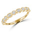 2/5 CTW Round Diamond Vintage Alternating Semi-Eternity Anniversary Wedding Band Ring in 14K Yellow Gold (MDR220218)