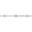 1 CTW Round Diamond Two-Strand Chain Bracelet in 18K White Gold (MDR220238)