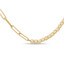 Paper Clip Bead Chain Necklace in 14K Yellow Gold (MDR220248)