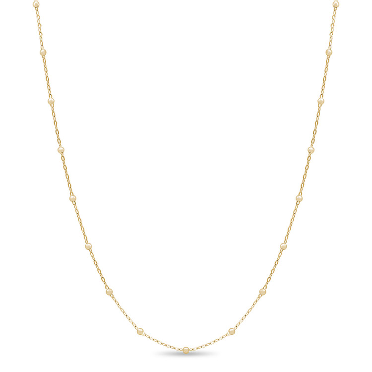 Beads by the Yard Beaded Chain Necklace in 14K Yellow Gold (MDR220249)