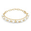 Round White Pearl Baby Bangle Bracelet in 14K Yellow Gold (MDR220258)