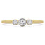 1/7 CTW Round Diamond Bezel Set Promise Three-stone Engagement Ring in 14K Yellow Gold (MDR190081)