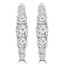 2/3 CTW Round Diamond Hoop Earrings in 14K White Gold (MDR210064)
