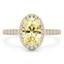2 2/5 CTW Oval Fancy Yellow Diamond Rollover Halo Engagement Ring in 14K Yellow Gold with Accents (MD230004)