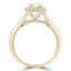 2 2/5 CTW Oval Fancy Yellow Diamond Rollover Halo Engagement Ring in 14K Yellow Gold with Accents (MD230004)