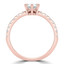 7/8 CTW Marquise Diamond Tiara Solitaire with Accents Engagement Ring in 14K Rose Gold (MD230005)