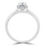 1/3 CTW Round Diamond Cushion Halo Engagement Ring in 14K White Gold (MD230006)