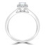 4/5 CTW Radiant Diamond Radiant Halo Engagement Ring in 14K White Gold (MD230007)