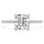 1 1/6 CTW Cushion Diamond Solitaire with Accents Engagement Ring in 14K White Gold (MD230010)