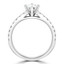 1 1/10 CTW Pear Emerald Solitaire with Accents Engagement Ring in 14K White Gold (MD230042)