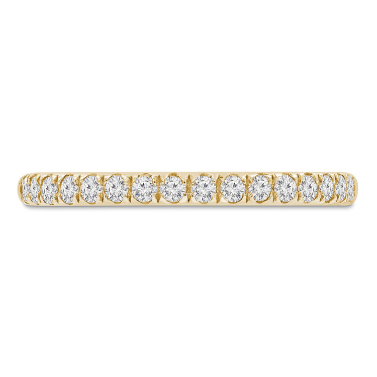 1/3 CTW Round Diamond 3/4 Way Semi-Eternity Anniversary Wedding Band Ring in 14K Yellow Gold (MD230045)