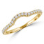 1/4 CTW Round Diamond Curved Semi-Eternity Anniversary Wedding Band Ring in 14K Yellow Gold (MD230046)