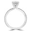 1 CTW Princess Diamond Solitaire with Accents Engagement Ring in 14K White Gold (MD230056)