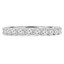 1 1/8 CTW Round Diamond 3/4 Way Shared Prong Semi-Eternity Anniversary Wedding Band Ring in 14K White Gold (MD230118)