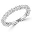 1 1/8 CTW Round Diamond 3/4 Way Shared Prong Semi-Eternity Anniversary Wedding Band Ring in 14K White Gold (MD230118)
