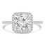 2 9/10 CTW Round Diamond Cushion Halo Engagement Ring in 18K White Gold with Accents (MD230128)