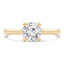 1 1/7 CT Round Diamond Cathedral Solitaire Engagement Ring in 18K Yellow Gold (MD230133)