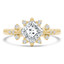 1 1/3 CTW Princess Diamond Stargaze Solitaire with Accents Engagement Ring in 14K Yellow Gold (MD230145)