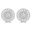 2 1/3 CTW Round Diamond 6-Prong Double Floral Halo Stud Earrings in 14K White Gold (MD230170)