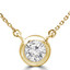2/3 CT Round Diamond Bezel Set Necklace in 14K Yellow Gold (MD230196)