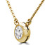 1/2 CT Round Diamond Bezel Set Necklace in 14K Yellow Gold (MD230197)