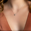 3/5 CT Round Diamond Bezel Set Necklace in 14K White Gold (MD230198)