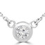 1/4 CT Round Diamond Bezel Set Necklace in 14K White Gold (MD230199)