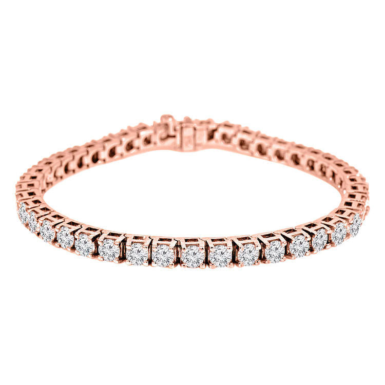 2 1/10 CTW Round Diamond Tennis Bracelet in 14K Rose Gold (MD230220)