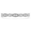1/5 CTW Round Diamond Vintage Twisted 3/4 Way Semi-Eternity Anniversary Wedding Band Ring in 14K White Gold (MD230224)