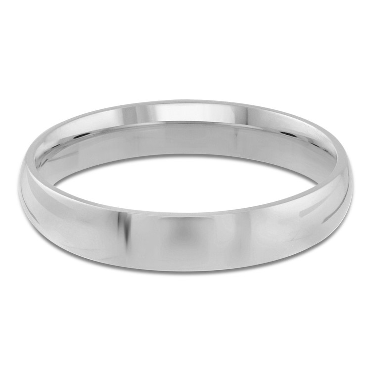 4MM Classic Mens Wedding Band Ring in 10K White Gold (MD230226)