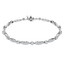 1 2/5 CTW Round Diamond Bar & Bezel Set Link Bracelet in 14K White Gold (MD230234)