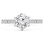 Round Diamond Solitaire with Accents Engagement Ring in White Gold (MVS0234-W)