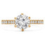 Round Diamond Solitaire with Accents Engagement Ring in Yellow Gold (MVS0234-Y)